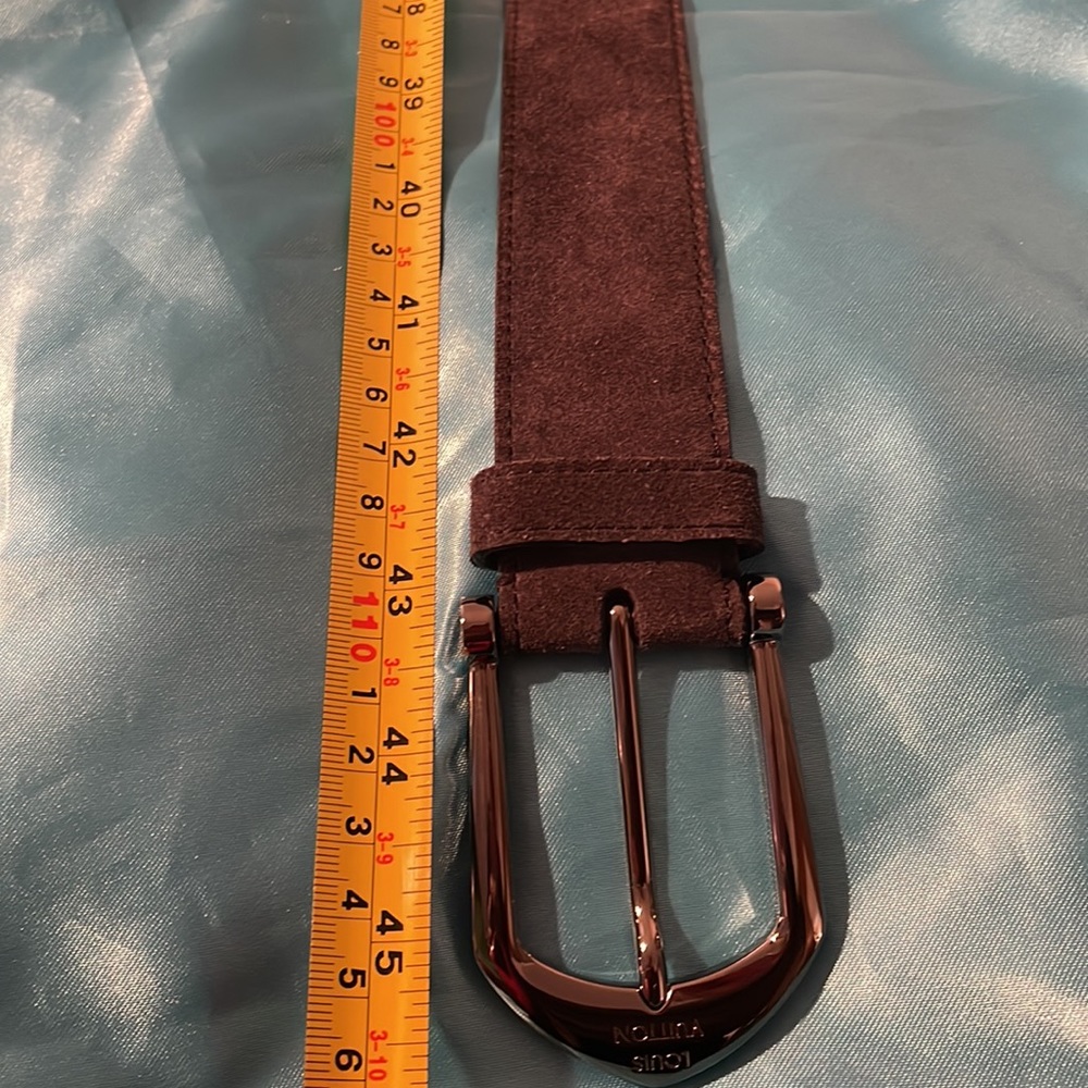 New Louis Vuitton suede leather belt - Picture 9 of 13